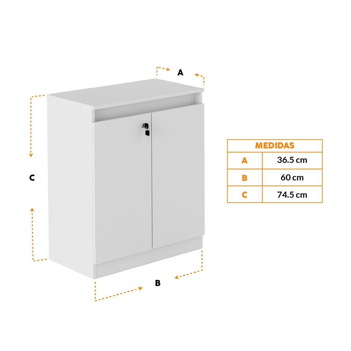 BONNO - Archivador De Oficina Bari Blanco Bonno