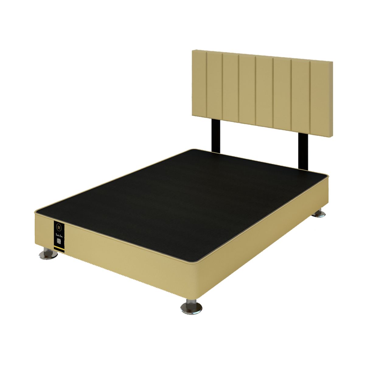 BARAKA HOME - Dormitorio Linz + Cabecera Neuss Pata Desmontable 2 Plz - Beige Claro