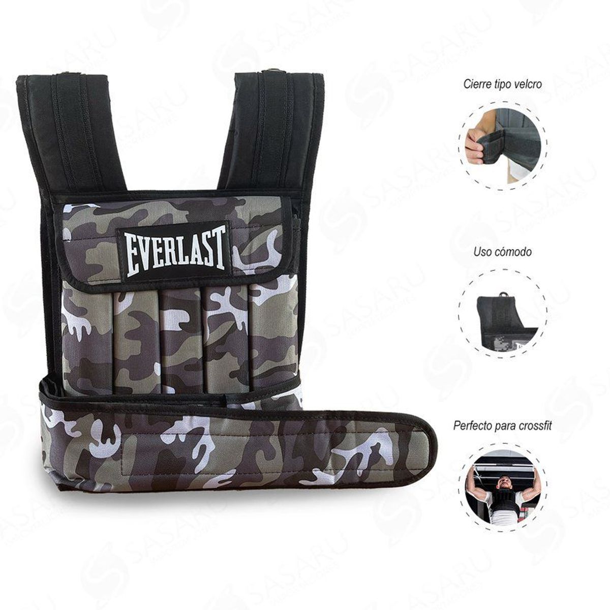 HOLGU - Chaleco Crossfit Camuflado 10kg