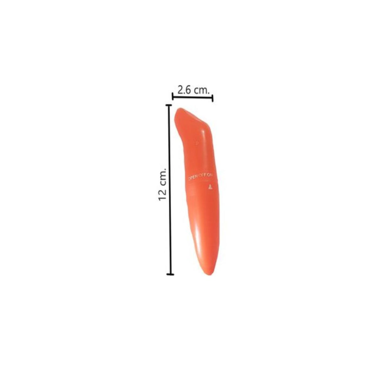GENERICO - Potente-vibrador-de-12cm-Plástico-consolador-Naranja