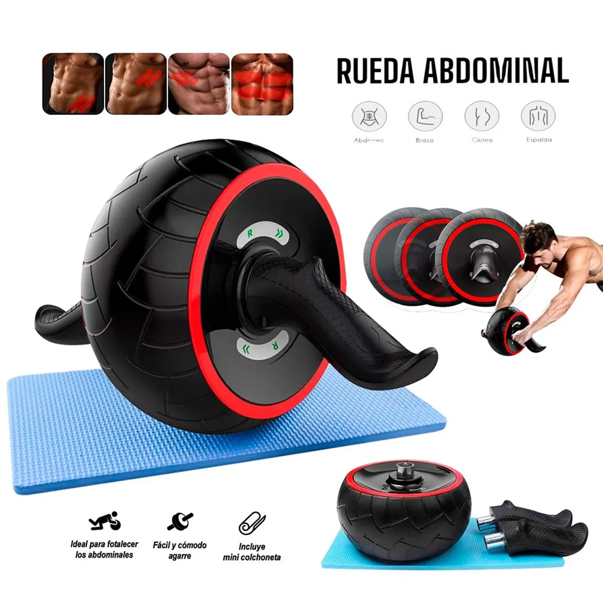 GENERICO - Rueda abdominal fitness ejercicios