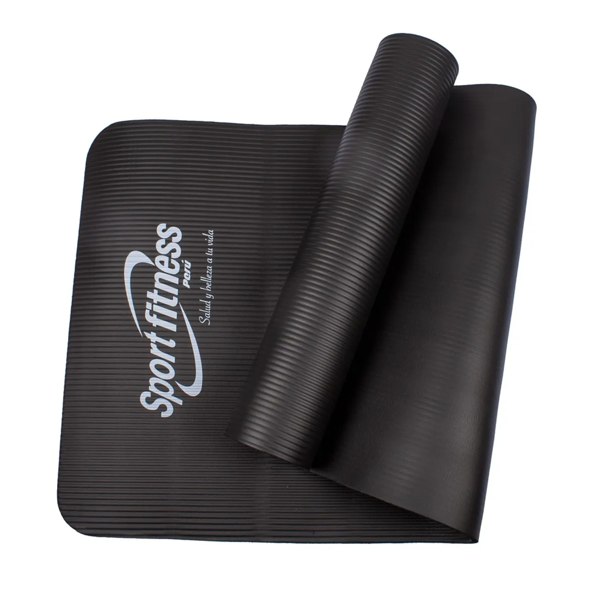 SPORT FITNESS - Colchoneta  jumbo 15mm + ligas transportadora - Negro