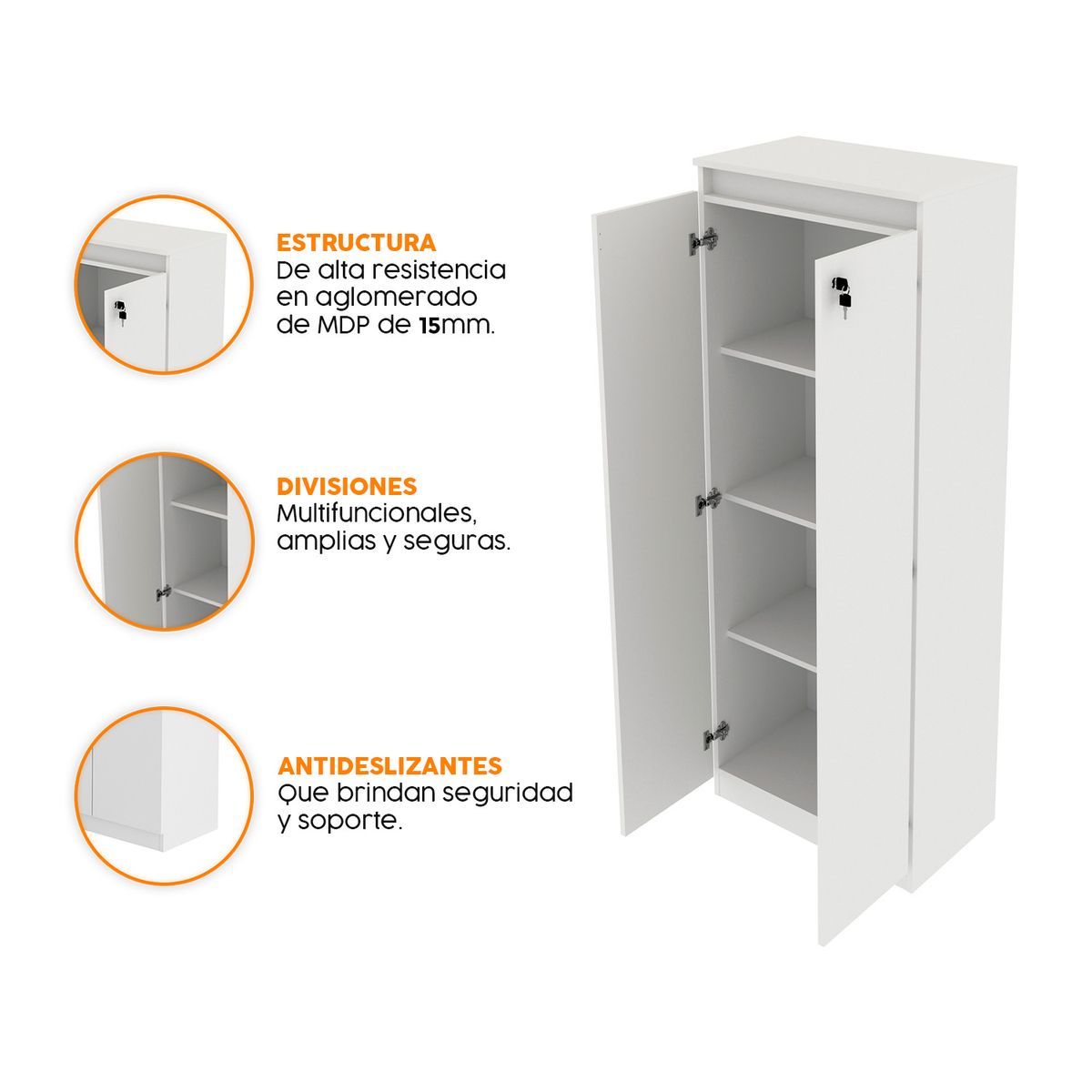 BONNO - Archivador De Oficina Bilbao Blanco Bonno