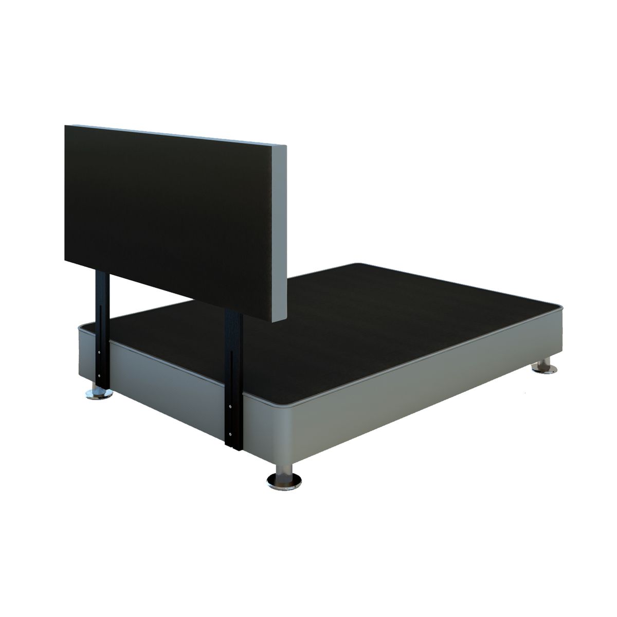 BARAKA HOME - Dormitorio Linz + Cabecera Neuss Pata Desmontable 2 Plz - Gris Claro