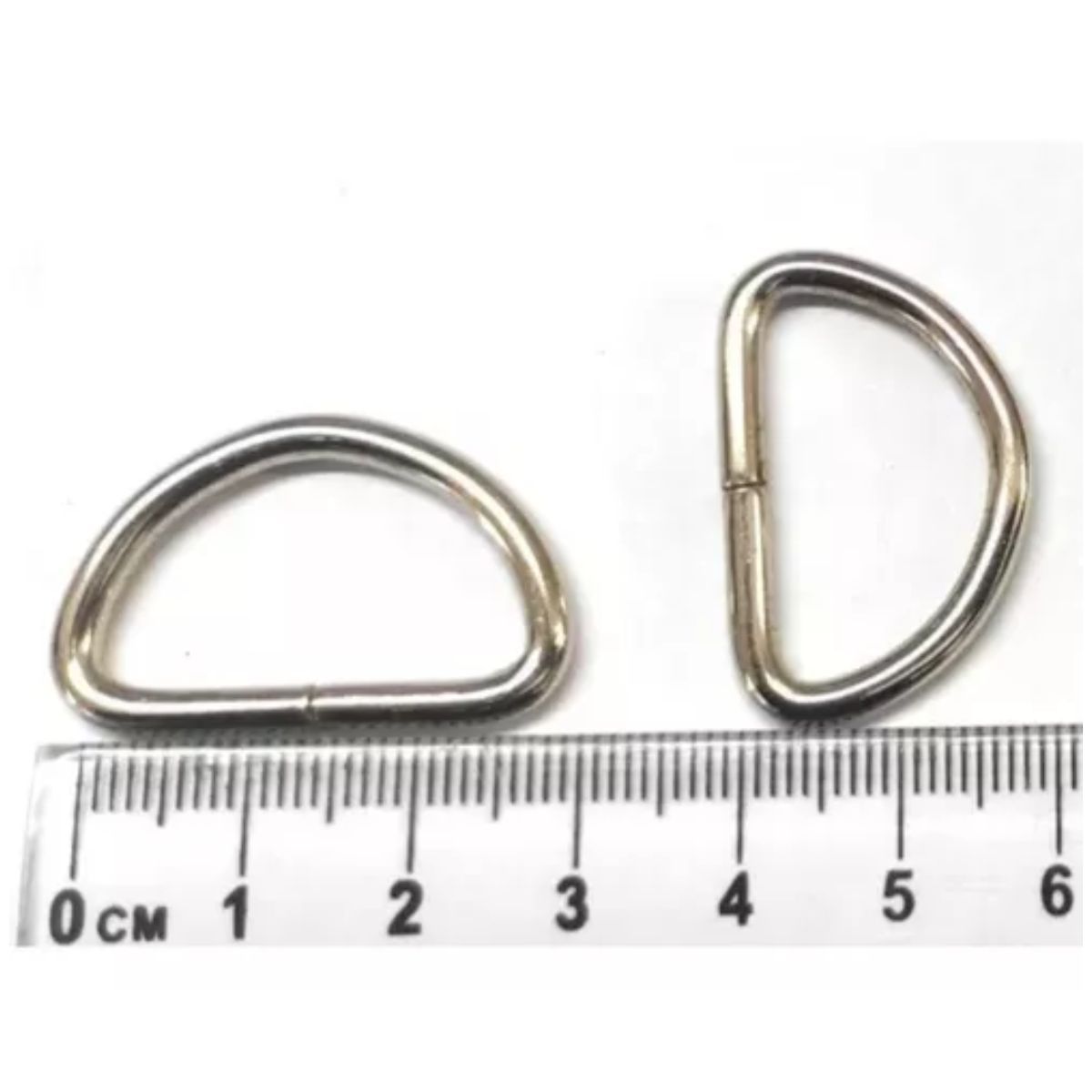 GENERICO - 100 Media Luna Argolla Niqueladas 25mm Sin Soldar