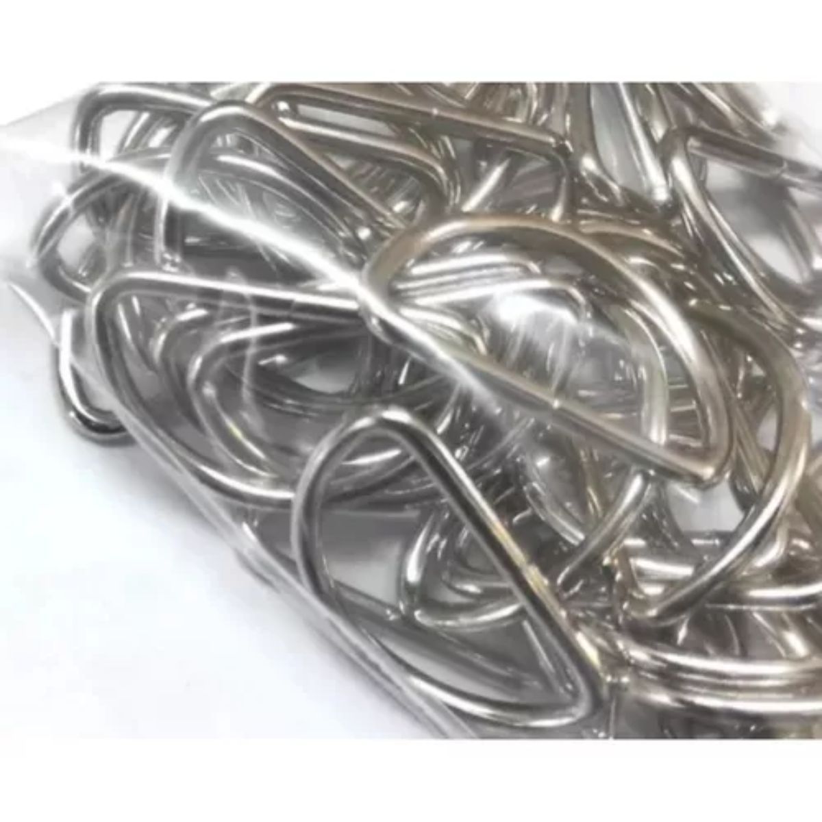 GENERICO - 100 Media Luna Argolla Niqueladas 25mm Sin Soldar