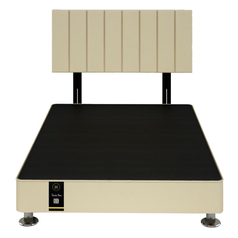 BARAKA HOME - Dormitorio Linz + Cabecera Neuss Pata Desmontable 2 Plz - Ivory