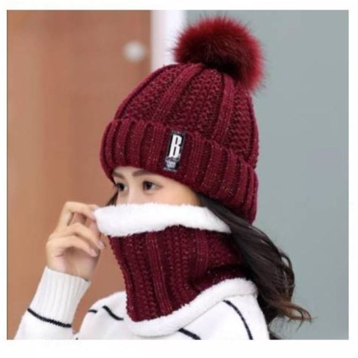 GENERICO - Gorro con cuellera para dama