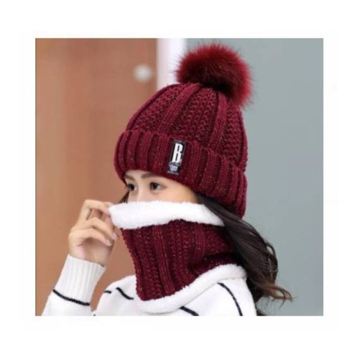 GENERICO - Gorro con cuellera para dama