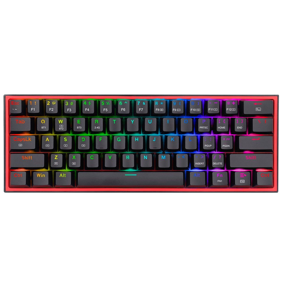 REDRAGON - Teclado Mecánico FIZZ PRO K616-RGB-B 60 Wireless Black Switch RED