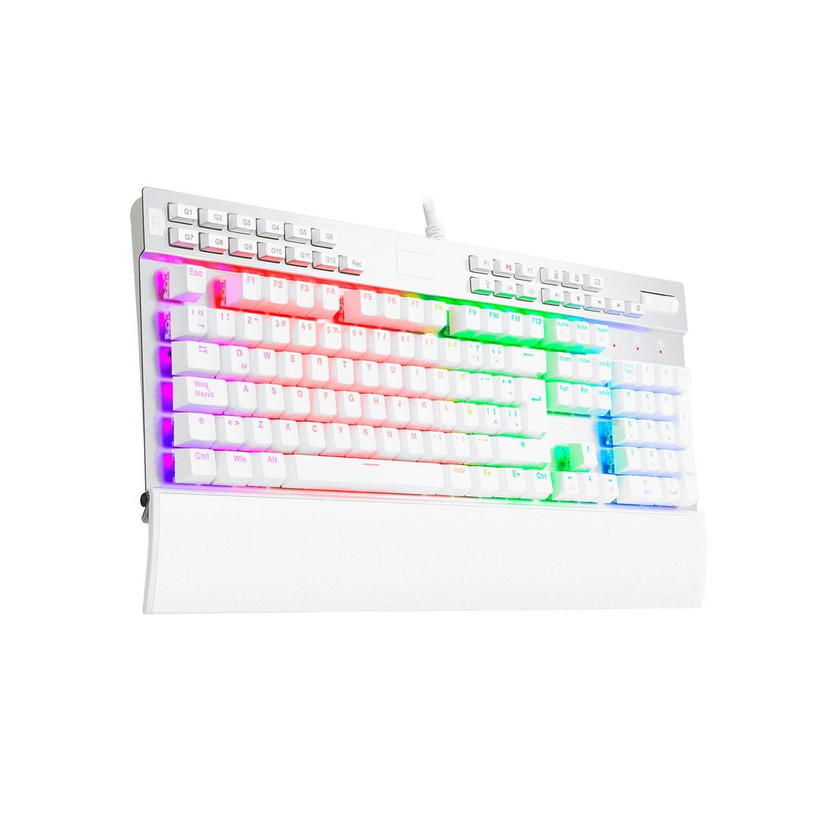 REDRAGON - Teclado Mecánico YAMA K550W White RGB Switch Outemu Purple SP