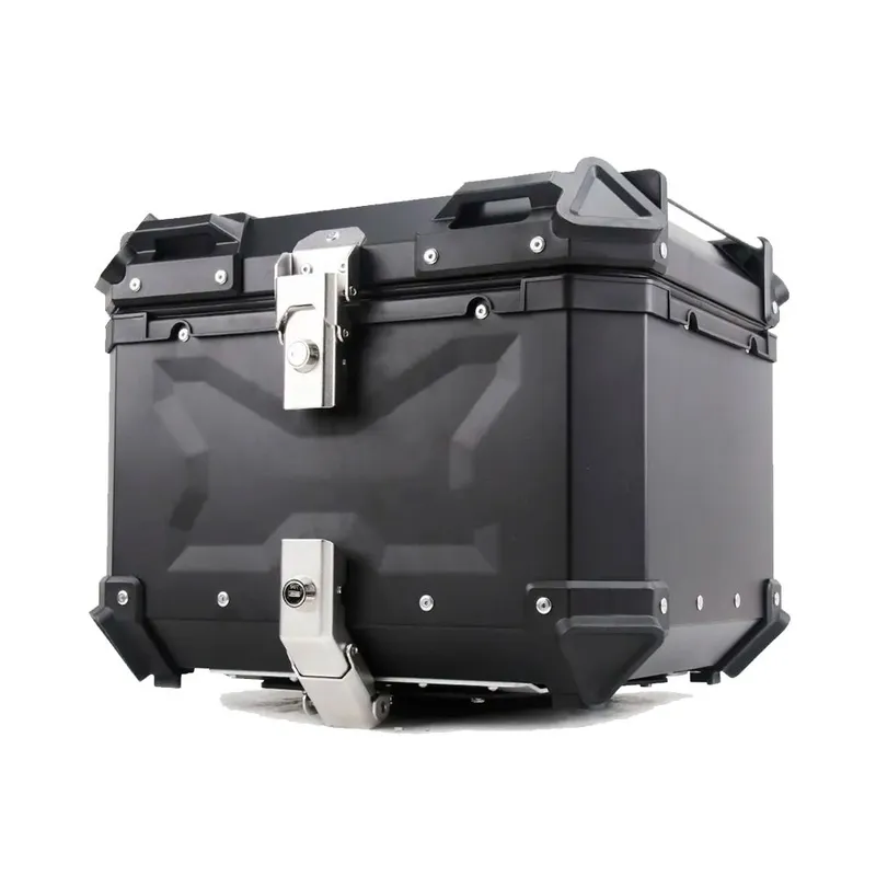 GENERICO - Cajuela de Aluminio 45LT Negro Para Moto