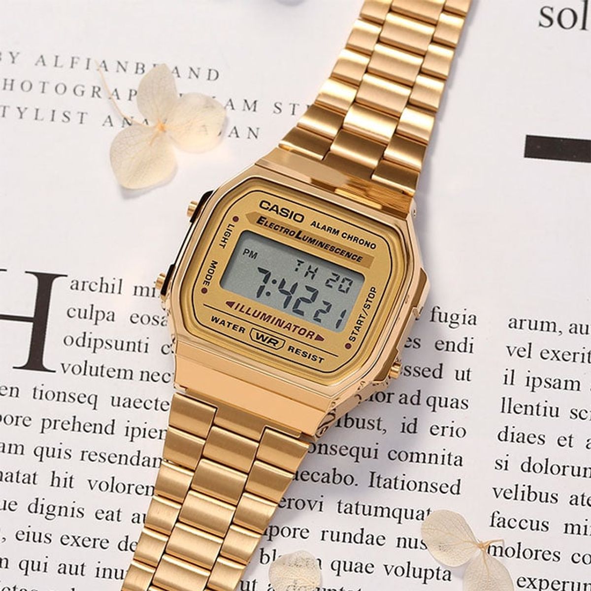 CASIO - Reloj Casio A168Wg-9W Dorado Digital Unisex