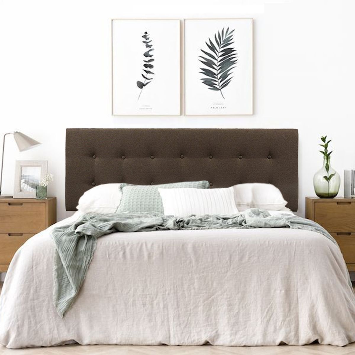 VILLA HOGAR - Cabecera cube 2 plazas chocolate - Villa Hogar