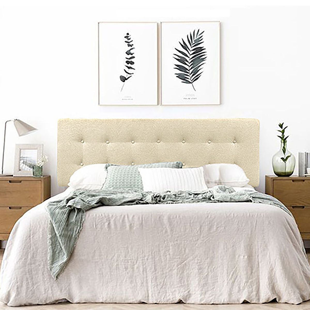 VILLA HOGAR - Cabecera cube 2 plazas beige - Villa Hogar