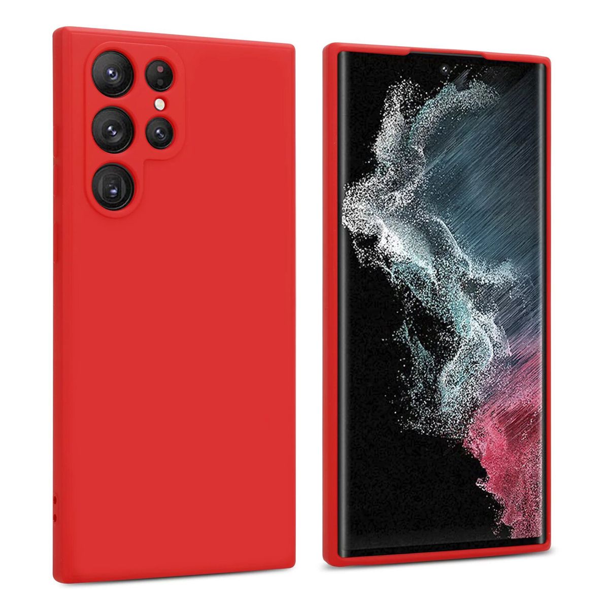 GENERICO - Funda Sase Silicona Samsung s23 ultra -Rojo