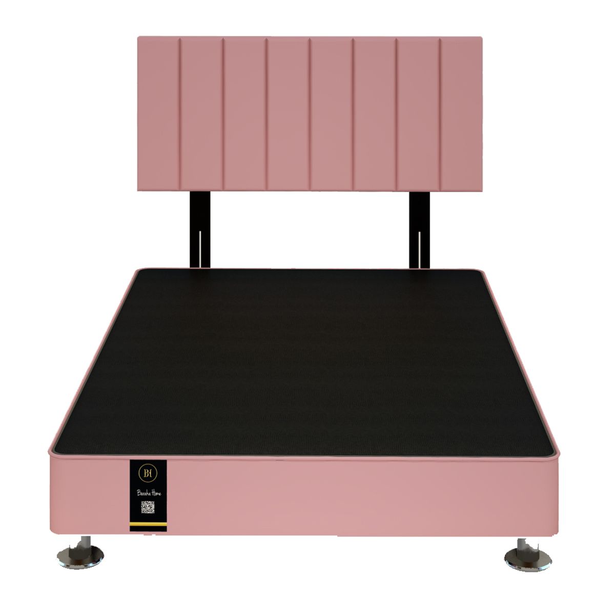 BARAKA HOME - Dormitorio Linz + Cabecera Neuss Pata Desmontable 2 Plz - Rosado