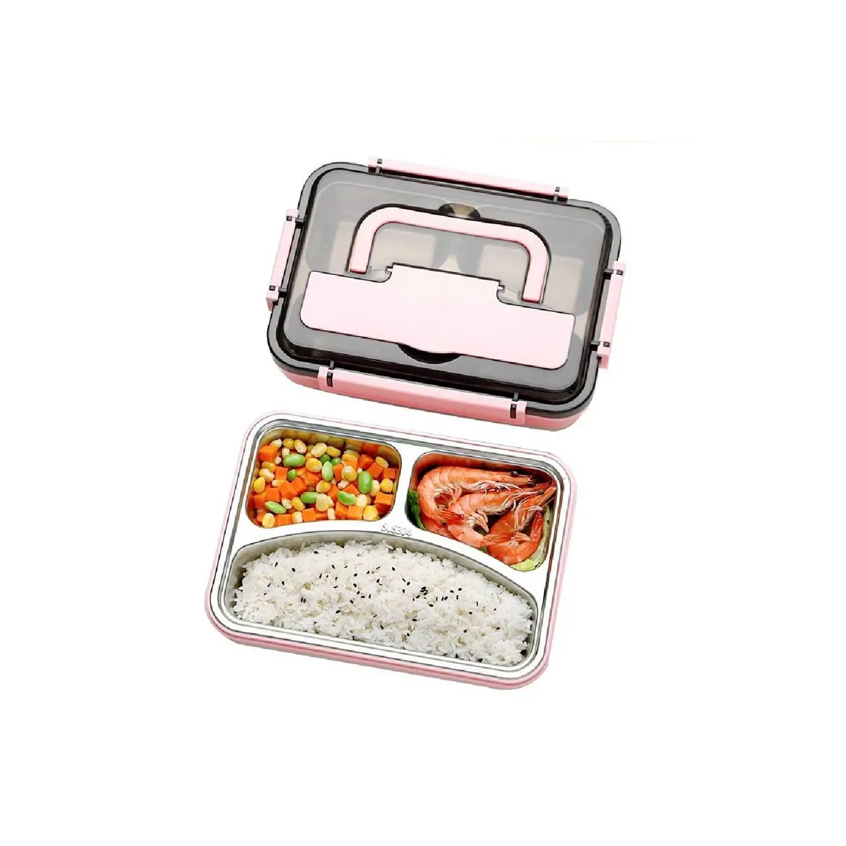 GENERICO - Lonchera de 3 Divisiones con Sujetador