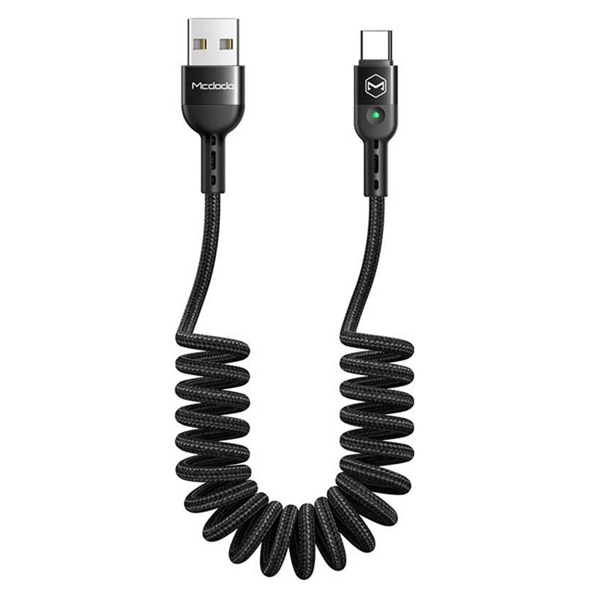 MCDODO - Cable Usb Tipo C Carga Rapida - Espiral Para Auto - Mcdodo