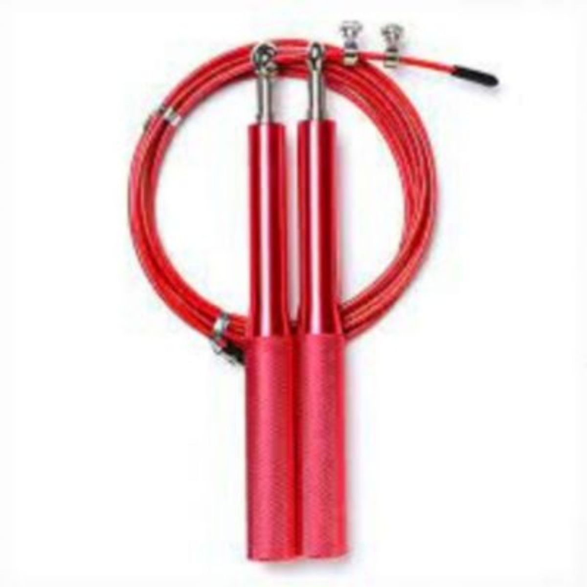 SPORT FITNESS - sogade saltar crosfit - aluminio-Rojo