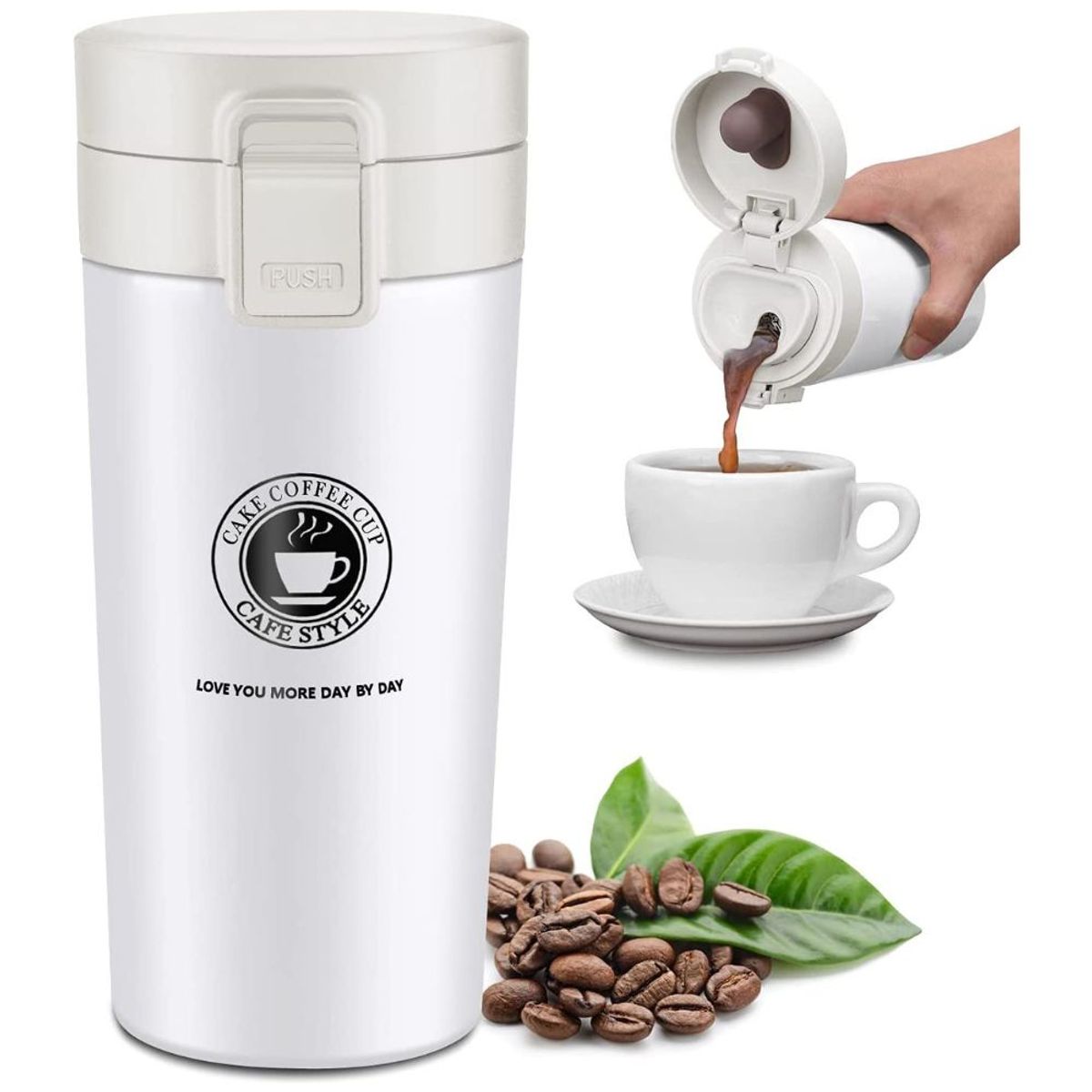 MINARI - Termo de Acero Inoxidable para Café Taza Portátil Elegante BL 40T