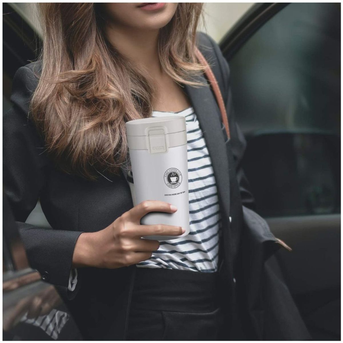 MINARI - Termo de Acero Inoxidable para Café Taza Portátil Elegante BL 40T