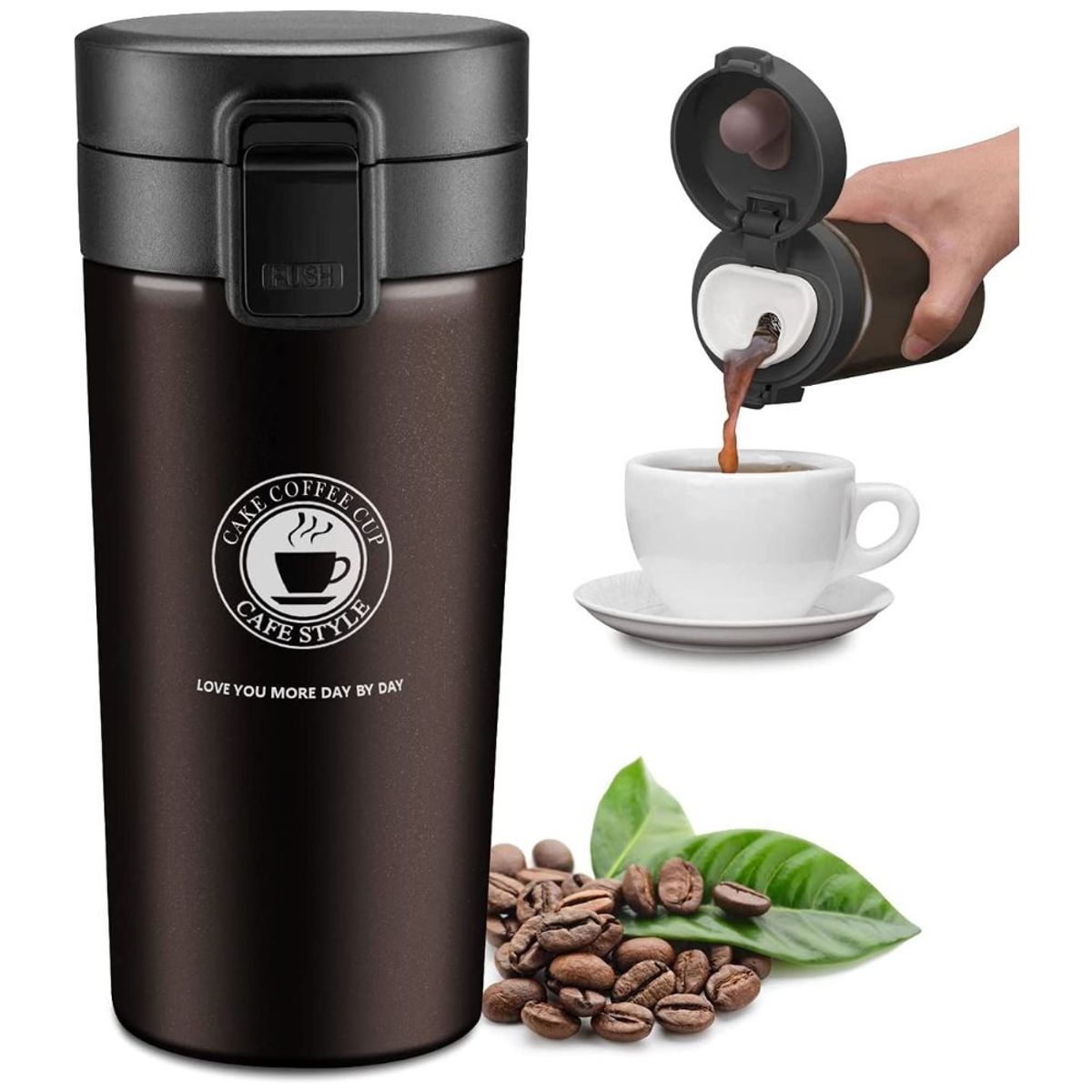 MINARI - Termo de Acero Inoxidable para Café Taza Portátil Elegante MR 40T