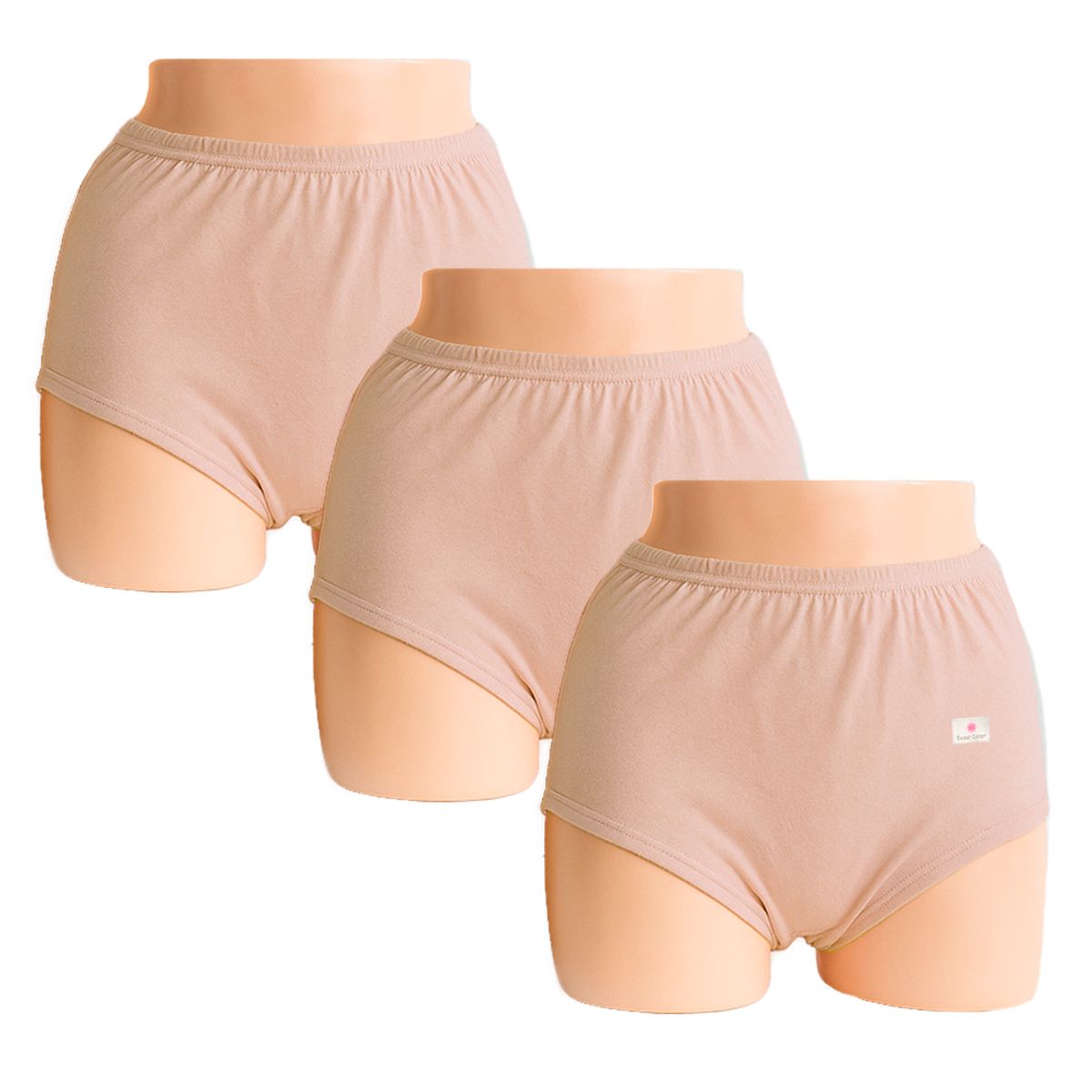 SWEET COTTON - Pack x3 Trusa Clásica Sweet Cotton Beige