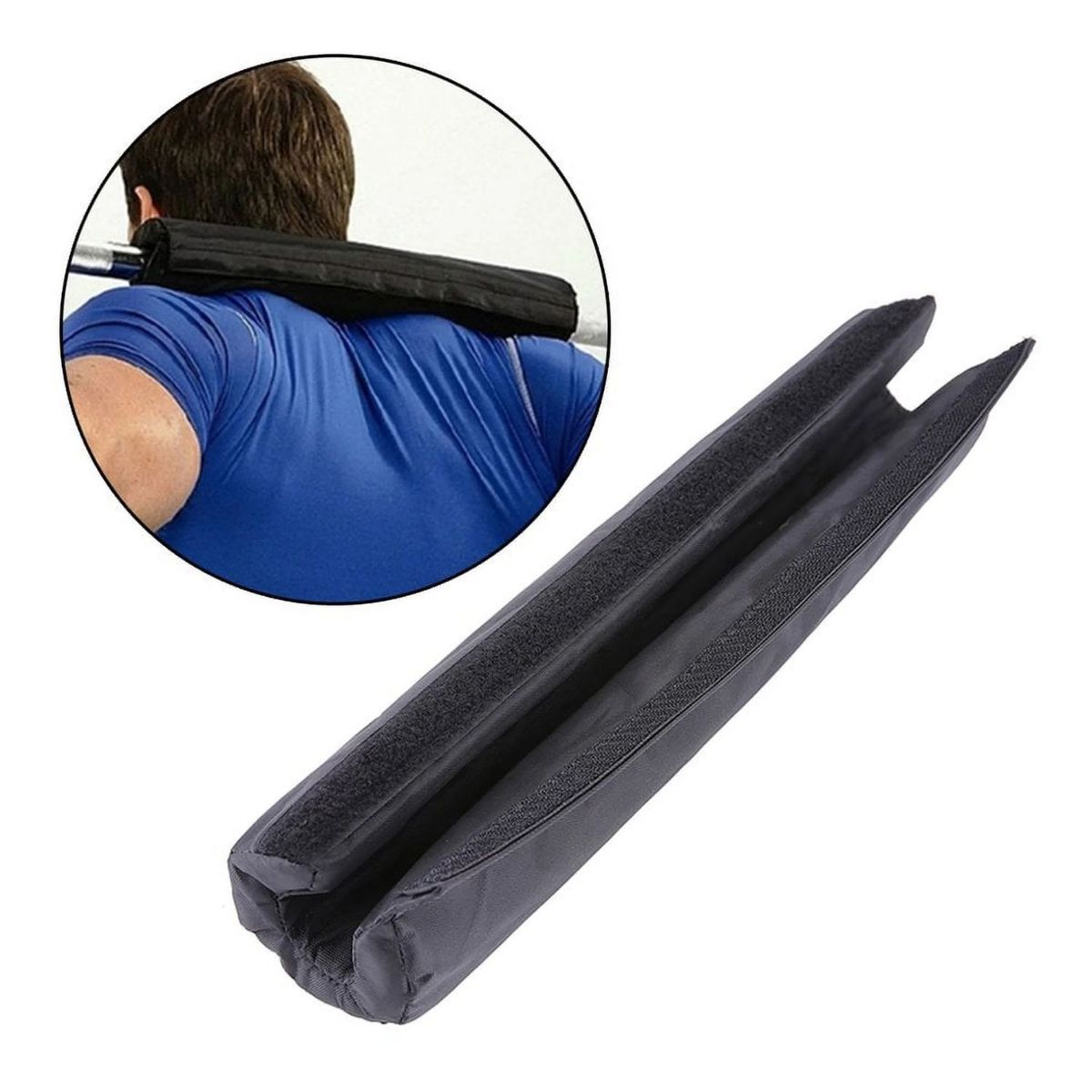 SPORT FITNESS - Protector de barra para ejercicios  con forro - Negro