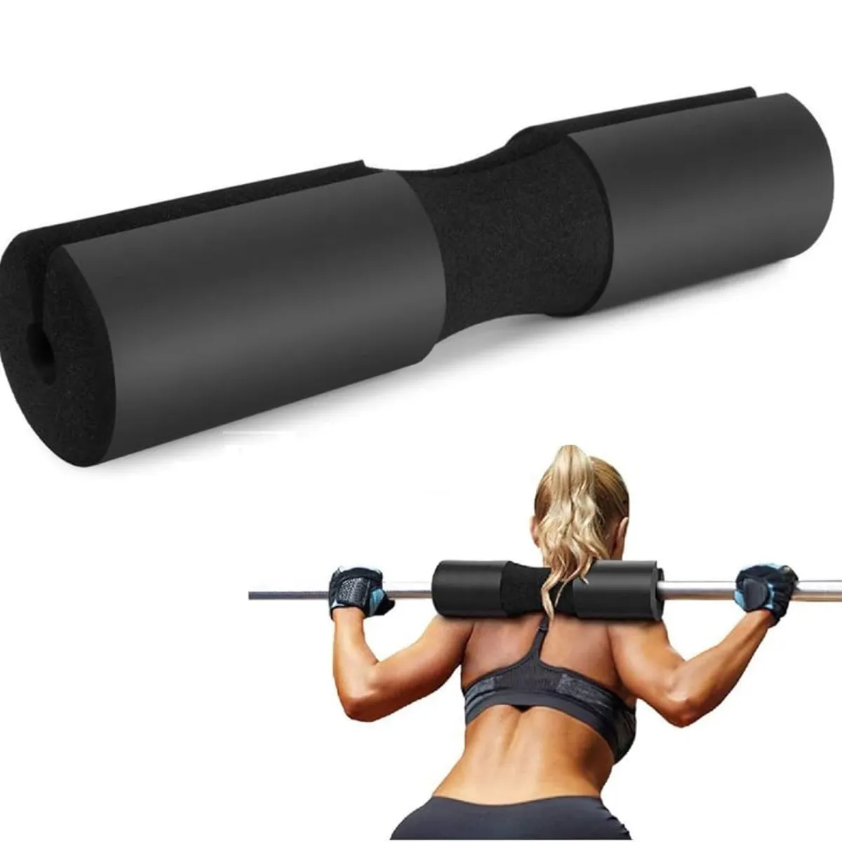 SPORT FITNESS - Protector de barra para ejercicios - Negro