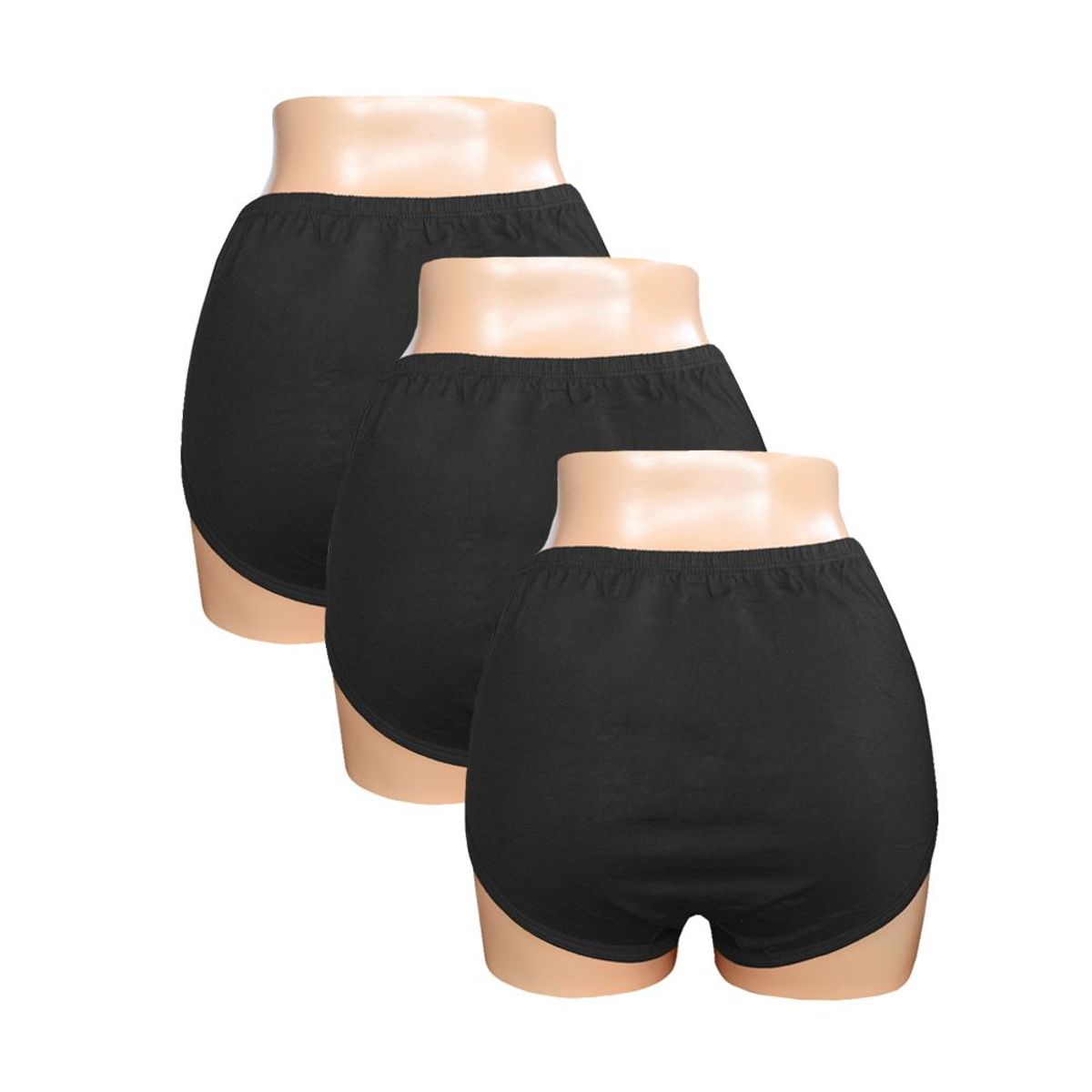 SWEET COTTON - Pack x3 Trusa Clásica Sweet Cotton Negro