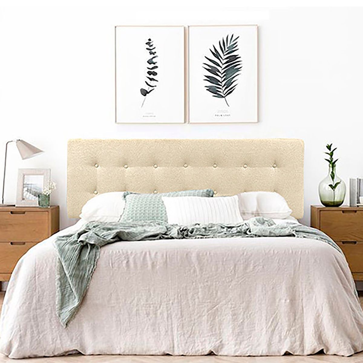 VILLA HOGAR - Cabecera cube Queen beige - Villa Hogar