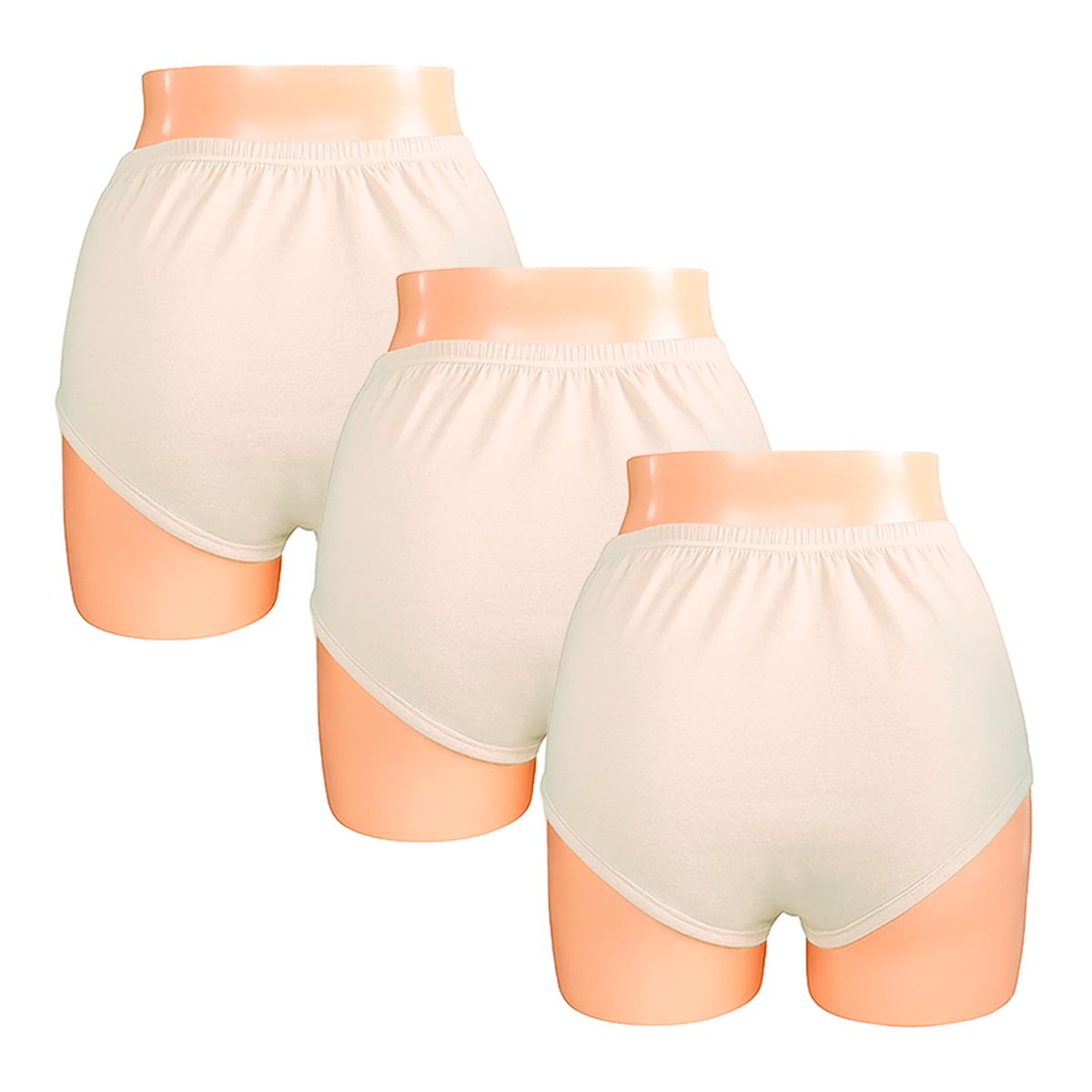 SWEET COTTON - Pack x3 Trusa Clásica Sweet Cotton Crema