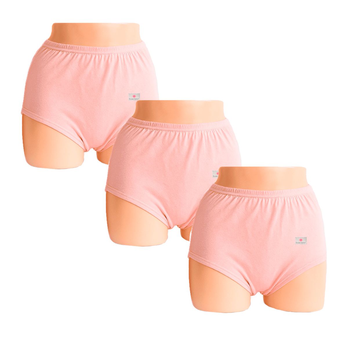 SWEET COTTON - Pack x3 Trusa Clásica Sweet Cotton Rosado