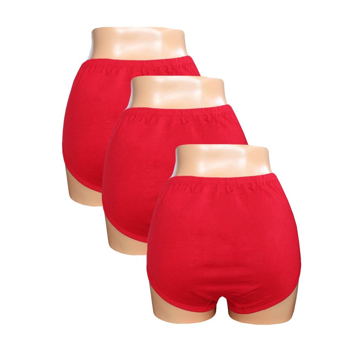 SWEET COTTON - Pack x3 Trusa Clásica Sweet Cotton Rojo