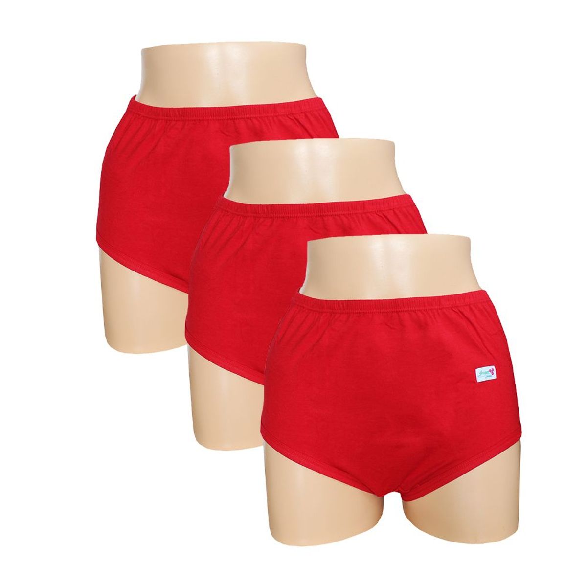 SWEET COTTON - Pack x3 Trusa Clásica Sweet Cotton Rojo