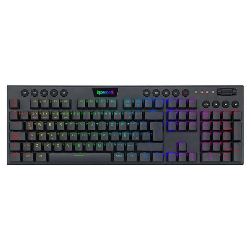 REDRAGON - Teclado Mecánico HORUS FS K618-RGB-SP Wireless Switch Red SP