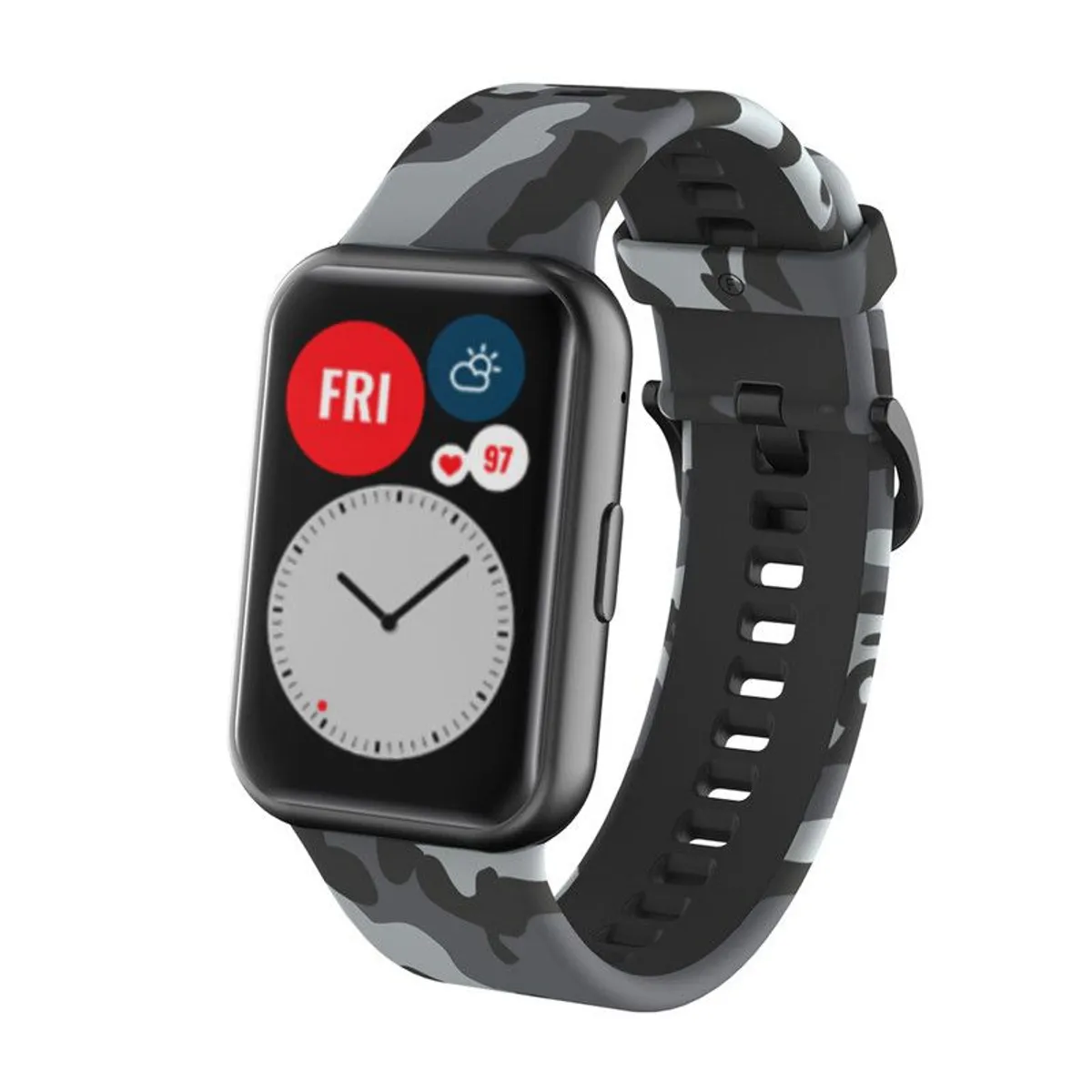 GENERICO - Correa Para Huawei Watch Fit Camuflado Gris