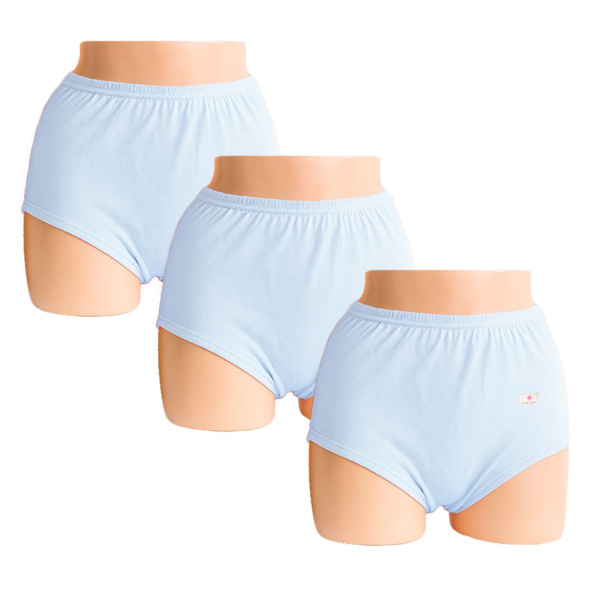 SWEET COTTON - Pack x3 Trusa Clásica Sweet Cotton Celeste