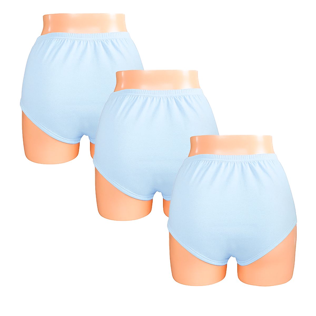 SWEET COTTON - Pack x3 Trusa Clásica Sweet Cotton Celeste