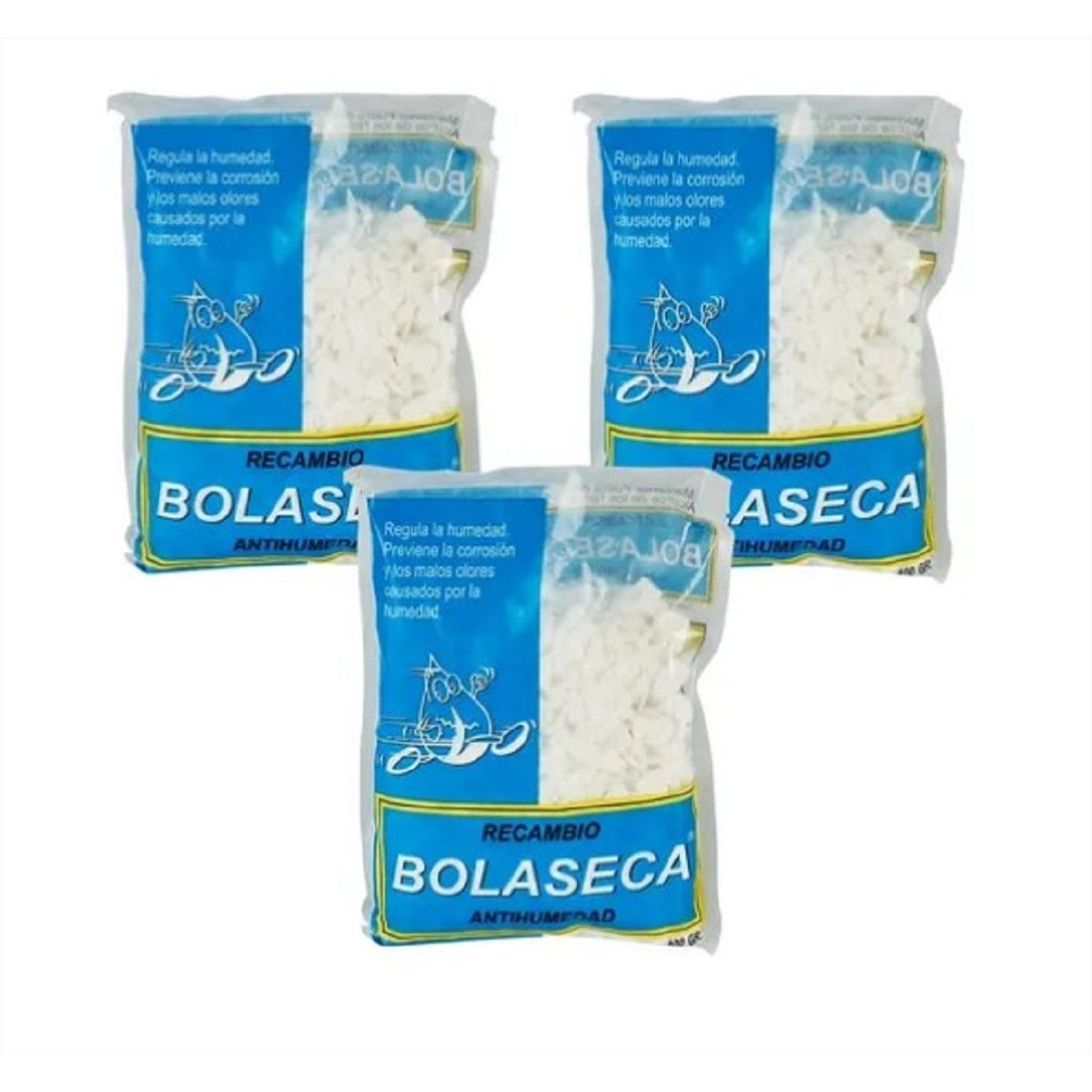 GENERICO - Bola Seca Deshumedecedor 3 Repuestos Recambio De 400 Grs