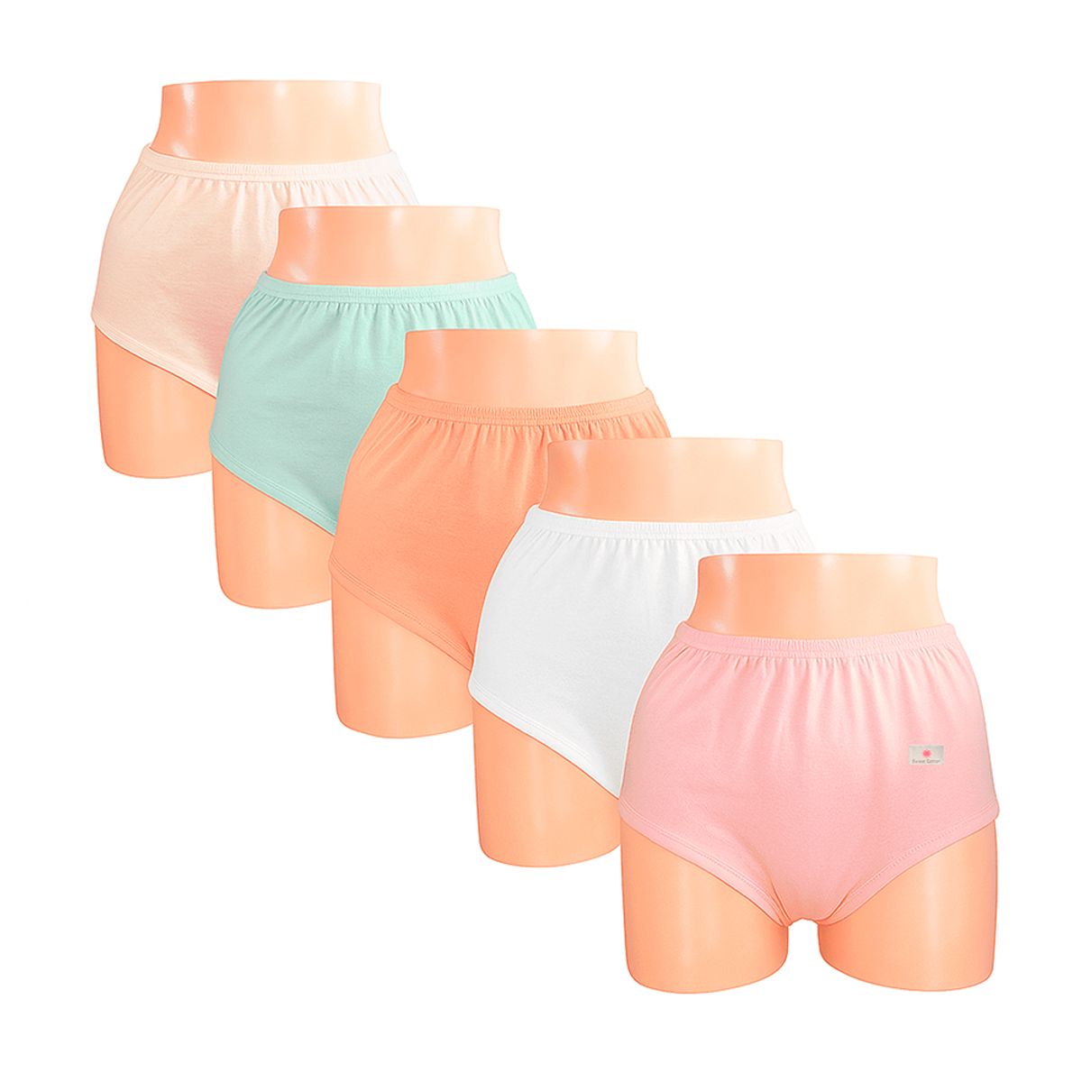 SWEET COTTON - Pack x5 Trusa Clásica Sweet Cotton Multicolor