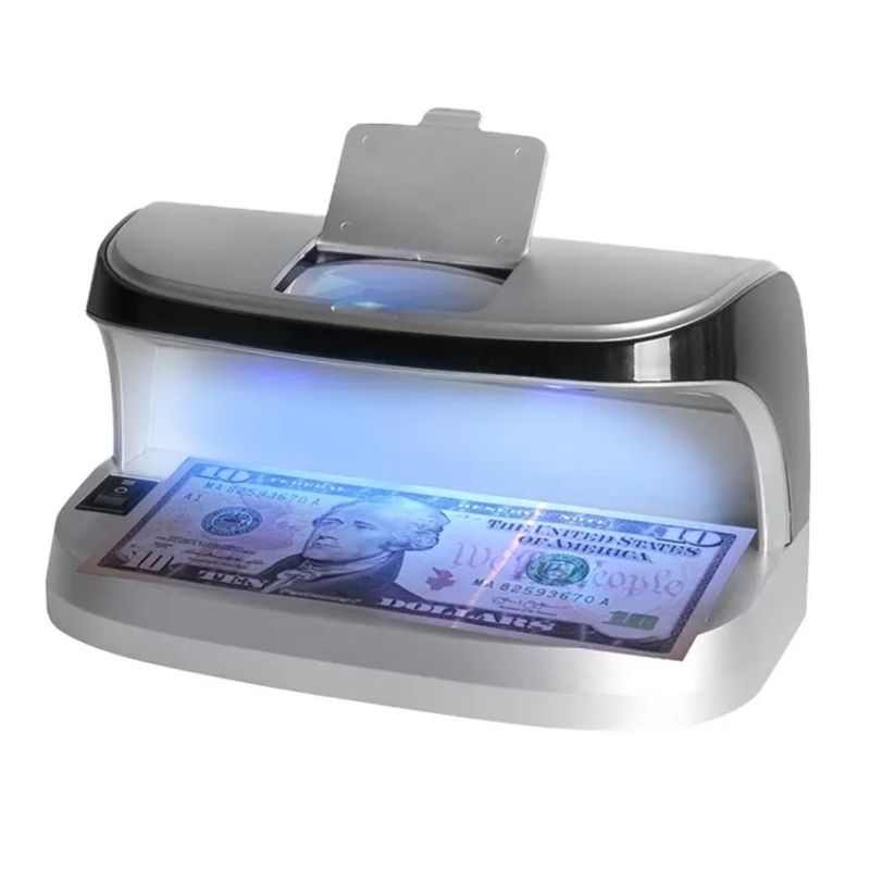 GENERICO - Detector de Billetes Falsos Portátil con Lupa - Soles Dólares Euro