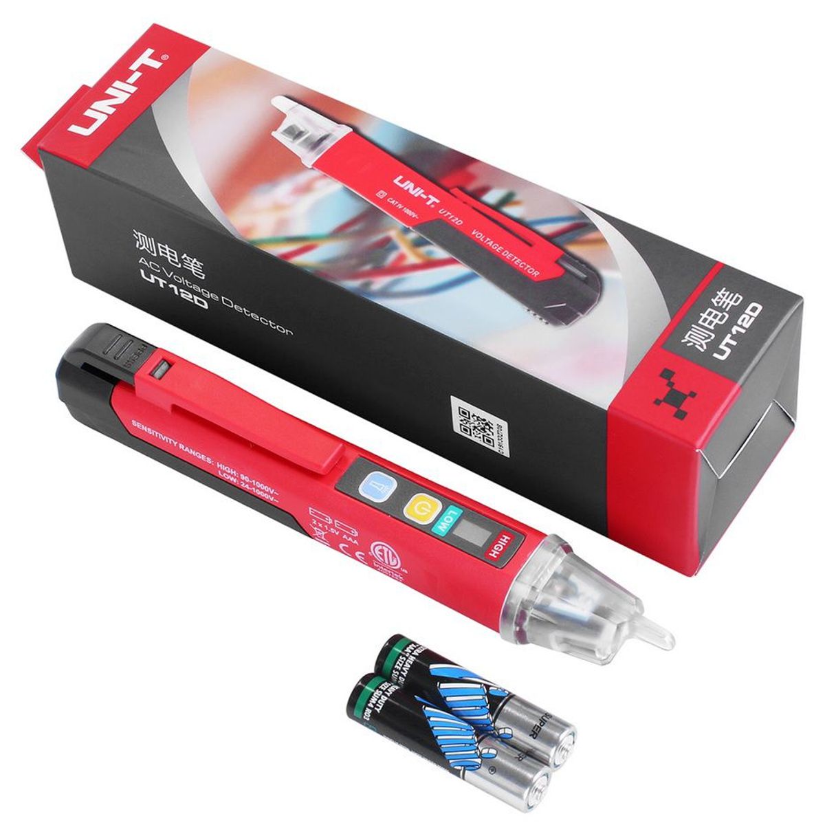  - Detector de Voltaje 24V-1000V - UNI T - Bajo y Alto Voltaje