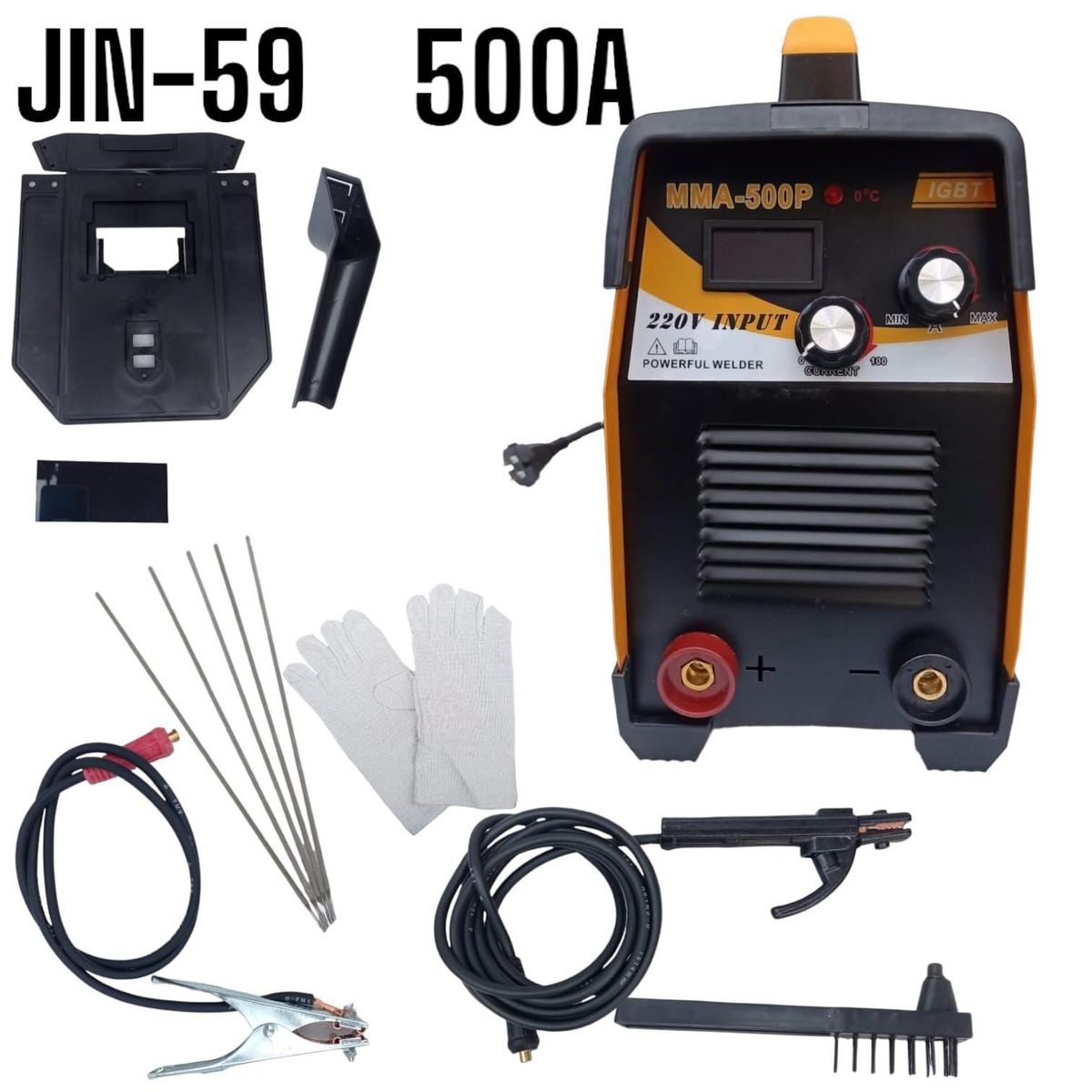 OEM - Kit Completo para Soldar Portatil 220V y Regulable hasta 500A