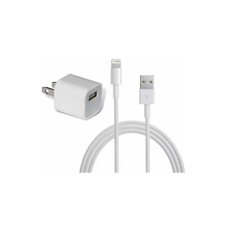 OEM - Cargador para iPhone /5s 6/6s/7/8 Plus + Cable 1 Metro - Blanco