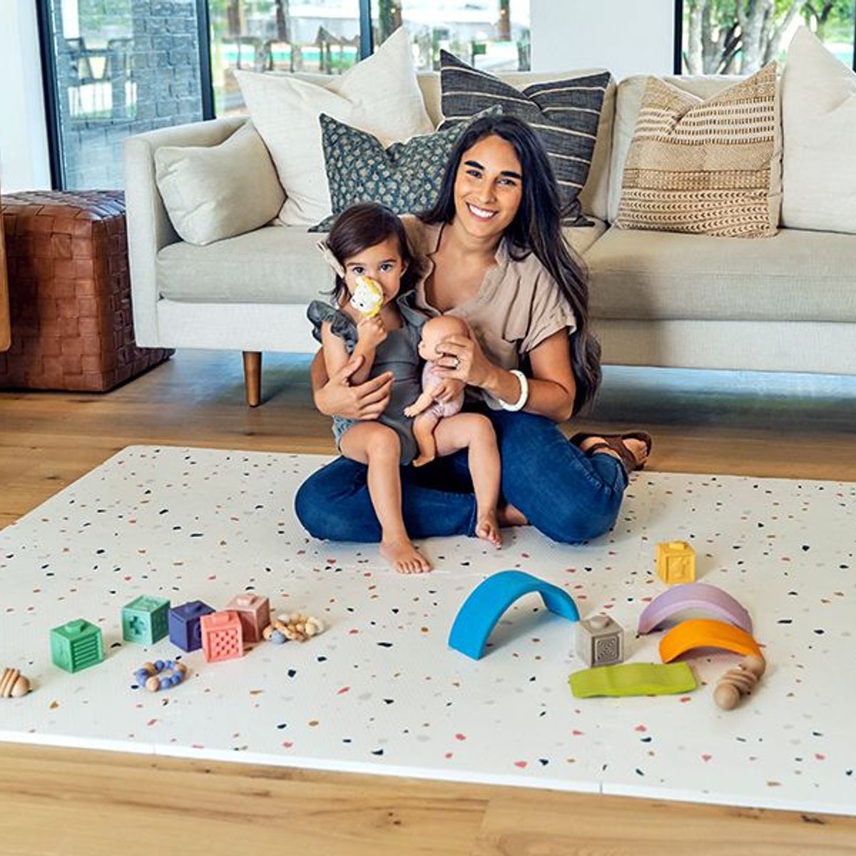 LA SONAJA - PISO ALFOMBRA ANTIGOLPES EVA BEBÉS MAT 1.20 M x 1.78 M