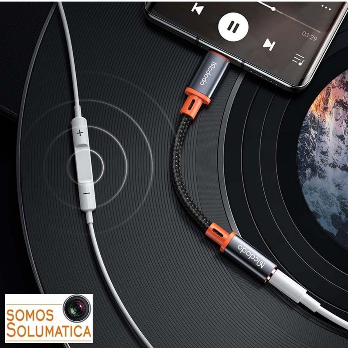 GENERICO - Cable De Audio - Adaptador Tipo C a AUX 35mm Hembra - MCdodo