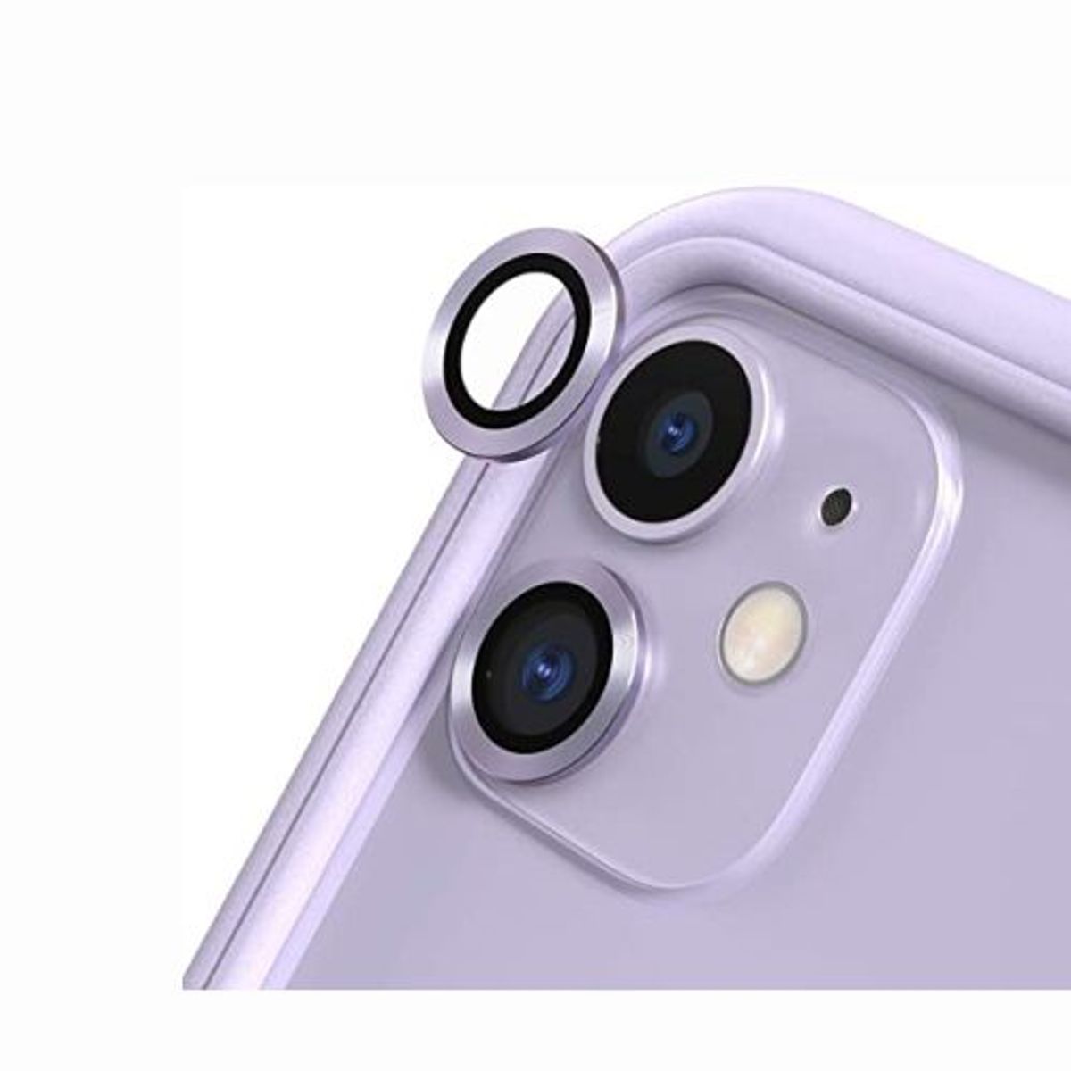GENERICO - PROTECTOR DE CÁMARA METÁLICO PARA IPHONE 11 PRO - MORADO.