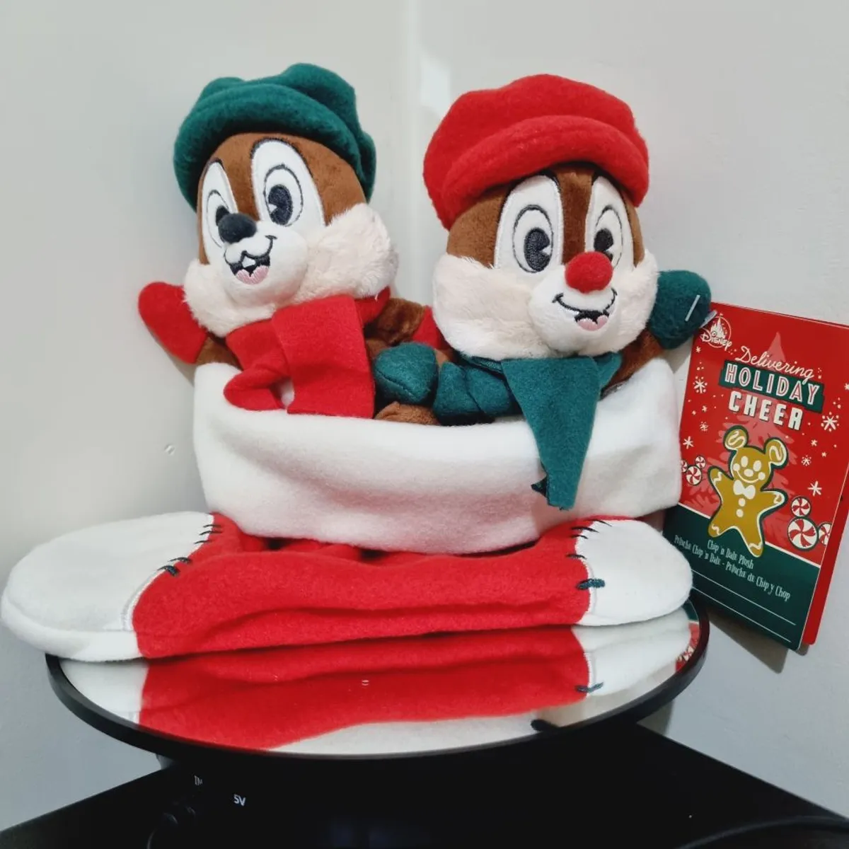 DISNEY - Chip y Dale Peluches en Bota Media Navideña - Disney Store